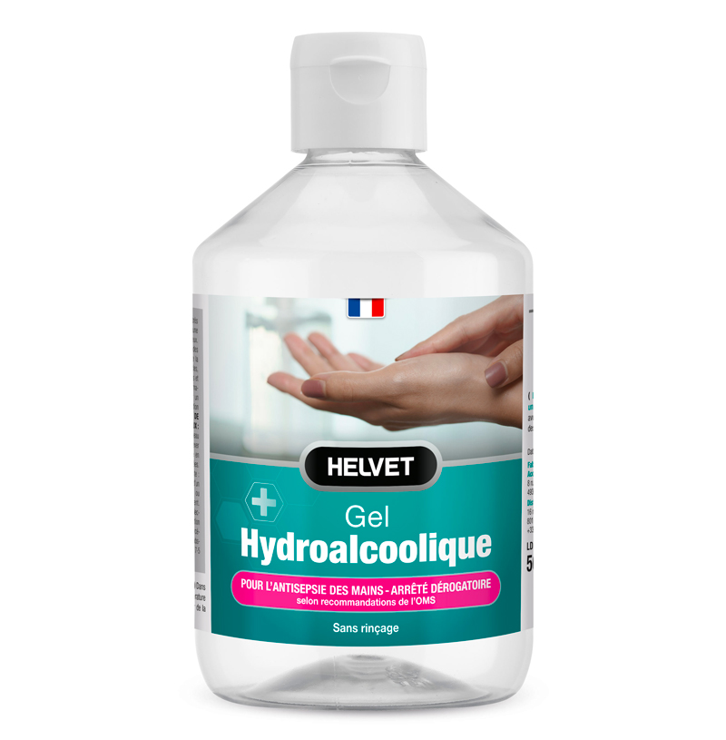 Gel Hydro-Alcoolique Désinfectant Mains Sans Rinçage - 500 ml